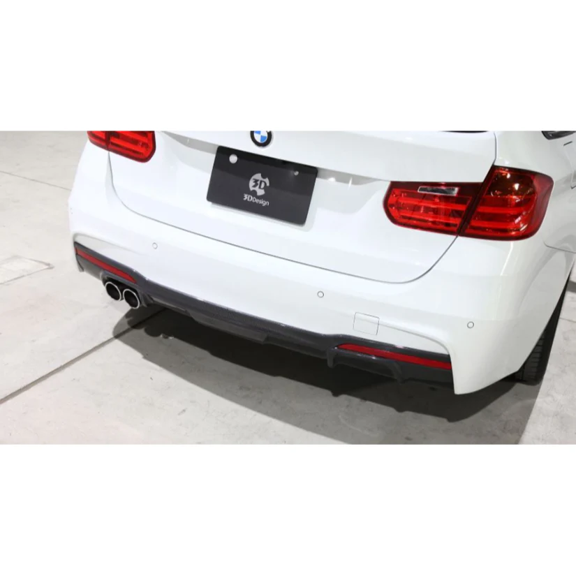 3Ddesign Duel Tip Rear Diffuser BMW 3 Series F30 F31 M-Sport - Image 3