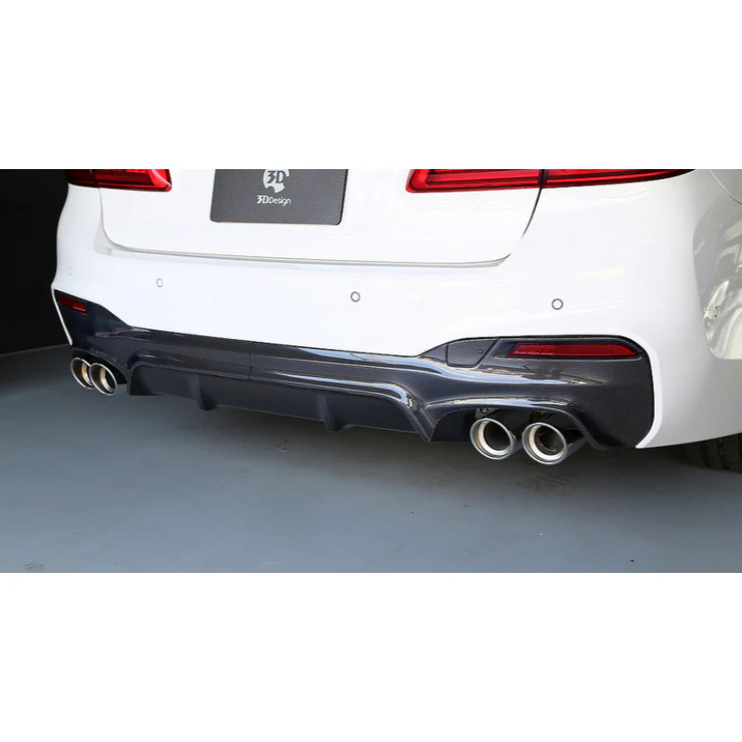 3Ddesign Rear Diffuser Carbon Fibre BMW 5 Series G30 G31 M-Sport - Image 2