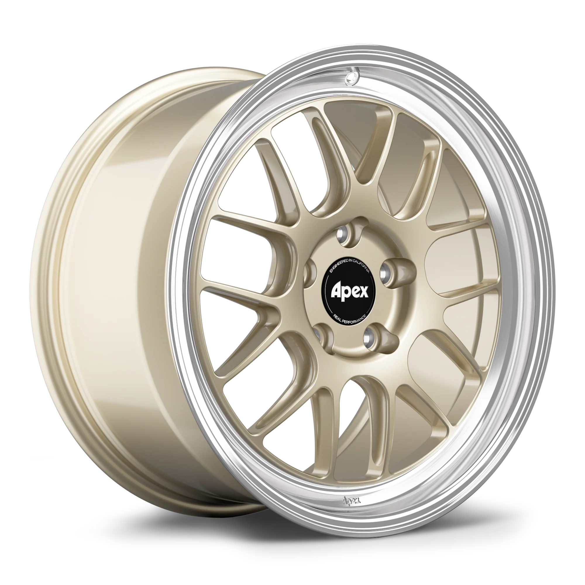 Apex ML-7RT Forged Alloy Wheel 18x9 ET46 5x130mm - Machined Lip - Gloss Motorsport Gold 71.6mm CB