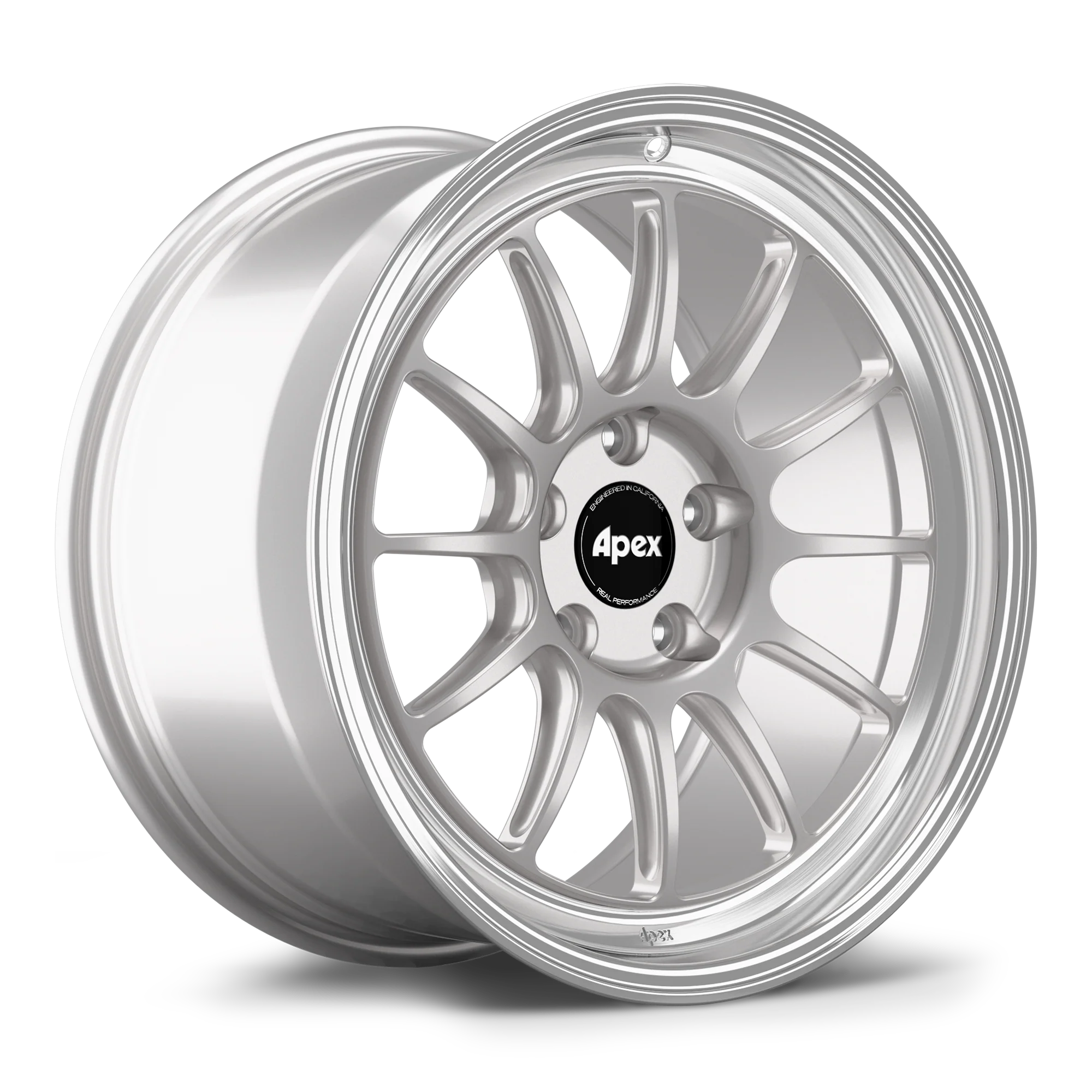 Apex SL-12RT Forged Alloy Wheel 18x10 ET32 5x120.65mm - Machined Lip - Race Silver 70.3mm CB