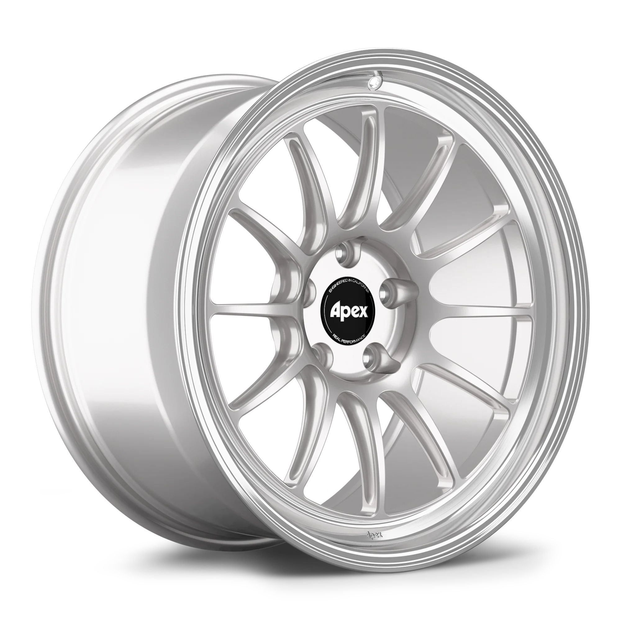 Apex SL-12RT Forged Alloy Wheel 19x10 ET12 5x112mm - Machined Lip - Race Silver 66.6mm CB