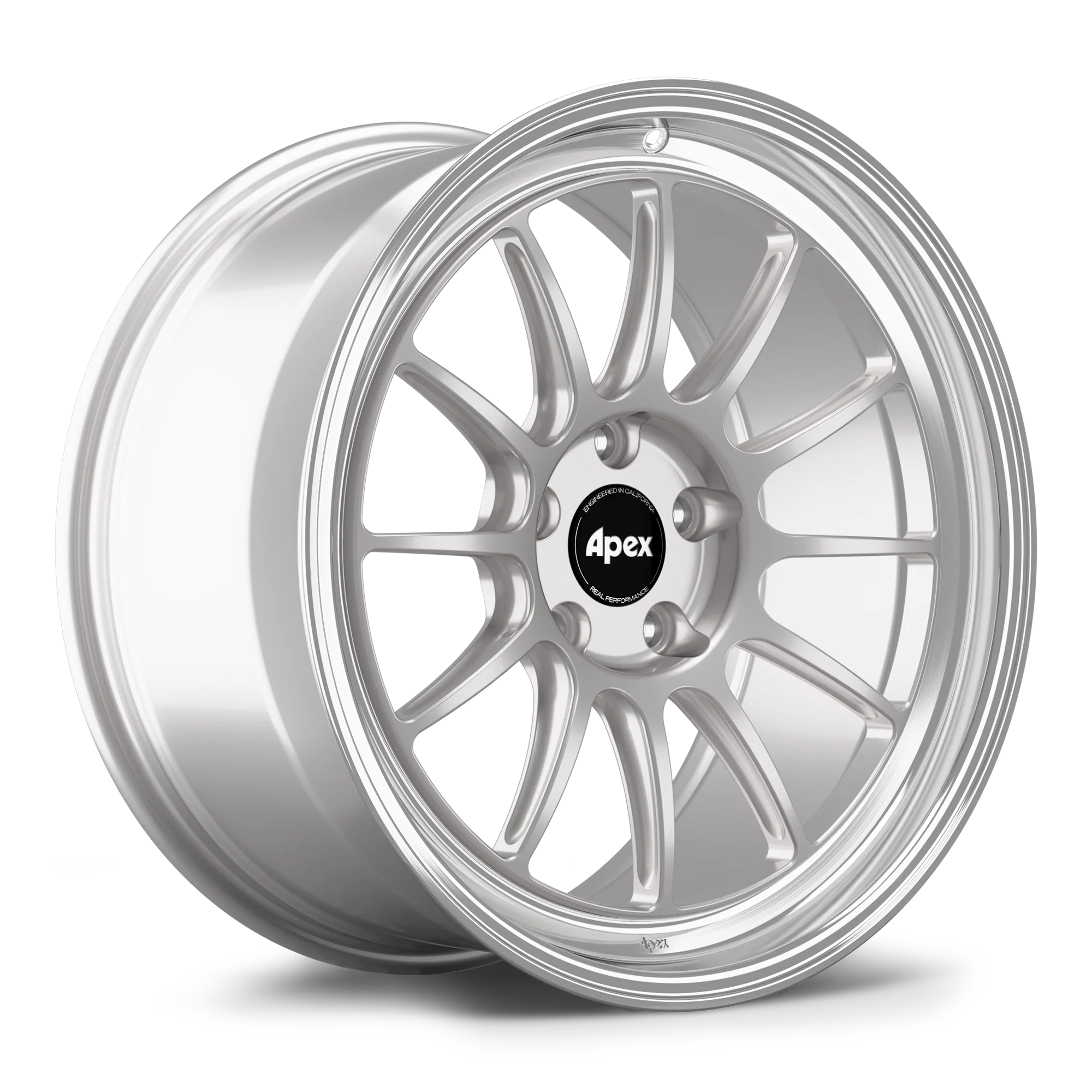 Apex SL-12RT Forged Alloy Wheel 19x10 ET32 5x120.65mm - Machined Lip - Race Silver 70.3mm CB