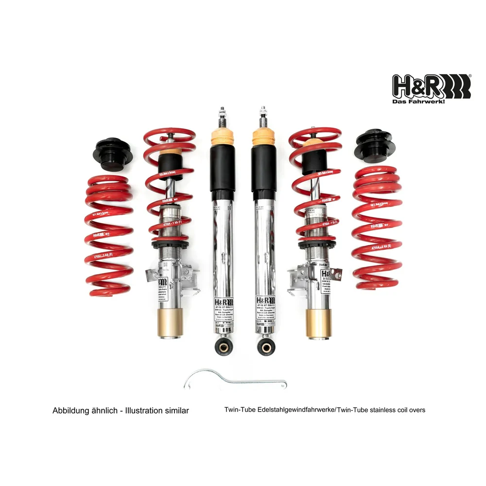 H&R Stainless Coilovers - 47638-5S - Twist-beam Rear Axle