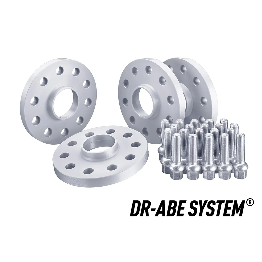 H&R TRAK+ Wheel Spacer Set Front & Rear 15 & 18mm Silver 5x130 71.6mm CB