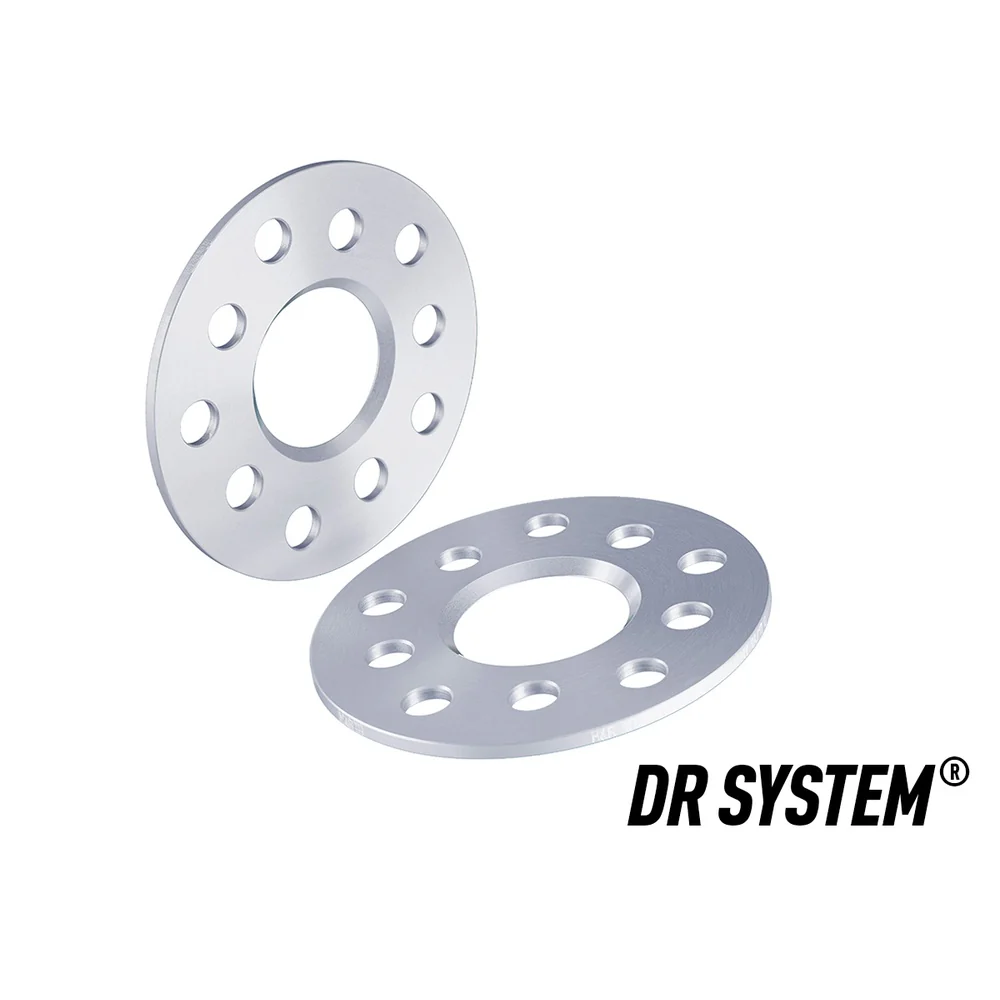 H&R TRAK+ Wheel Spacers Pair 5mm Silver 4x108 65mm CB