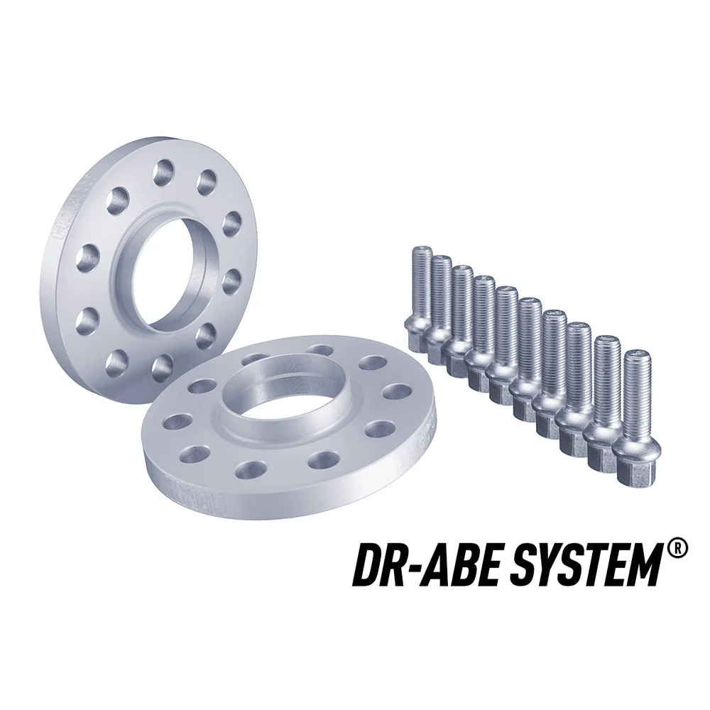 H&R TRAK+ Wheel Spacers Pair 15mm Silver 5x112 66.5mm CB