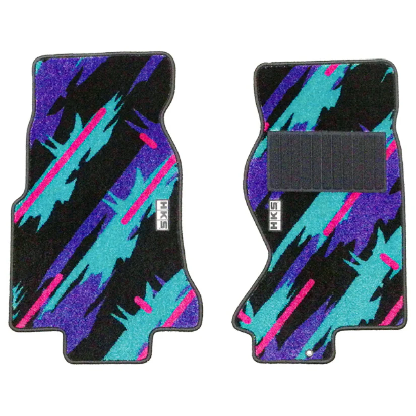 HKS 50th Anniversary Floor Mats Toyota Supra JZA80 Front Set LHD Oil Colour 93-02 - Image 3