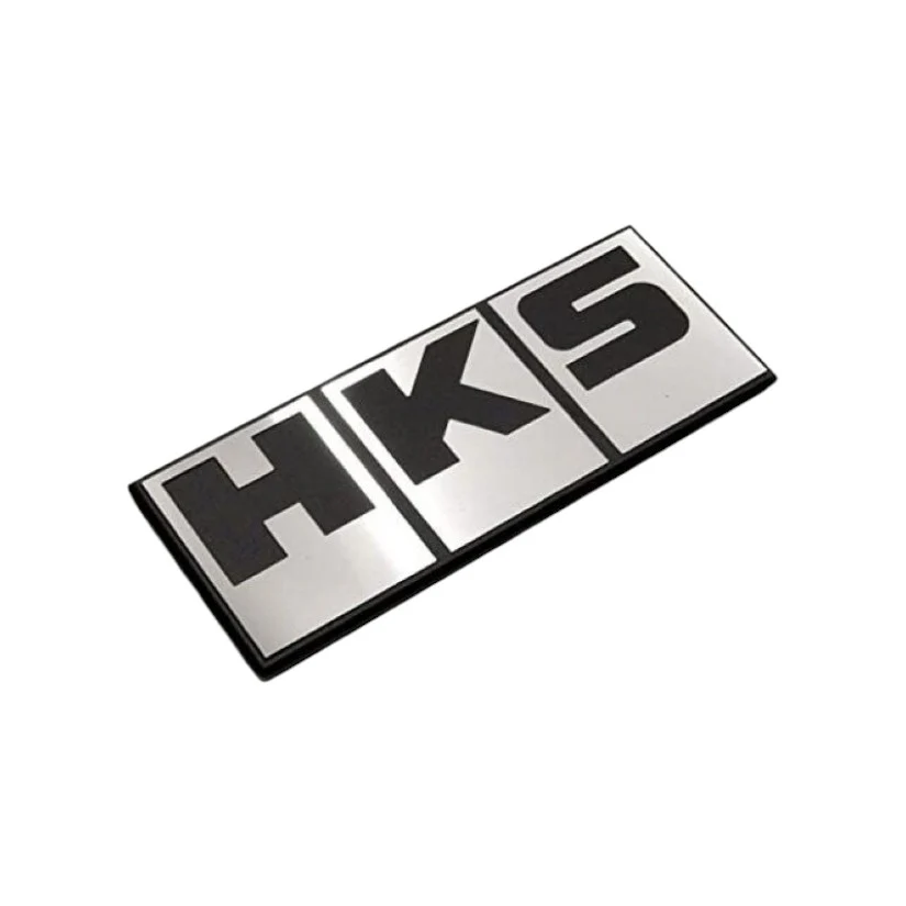 HKS Premium Emblem Silver 89mm x 36mm