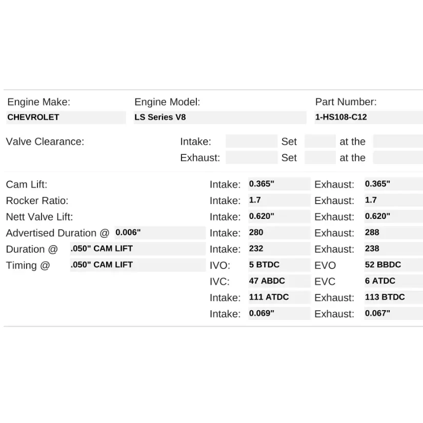 Kelford Cams 232/238 Performance Cam Chevrolet LS V8 Series - Image 2