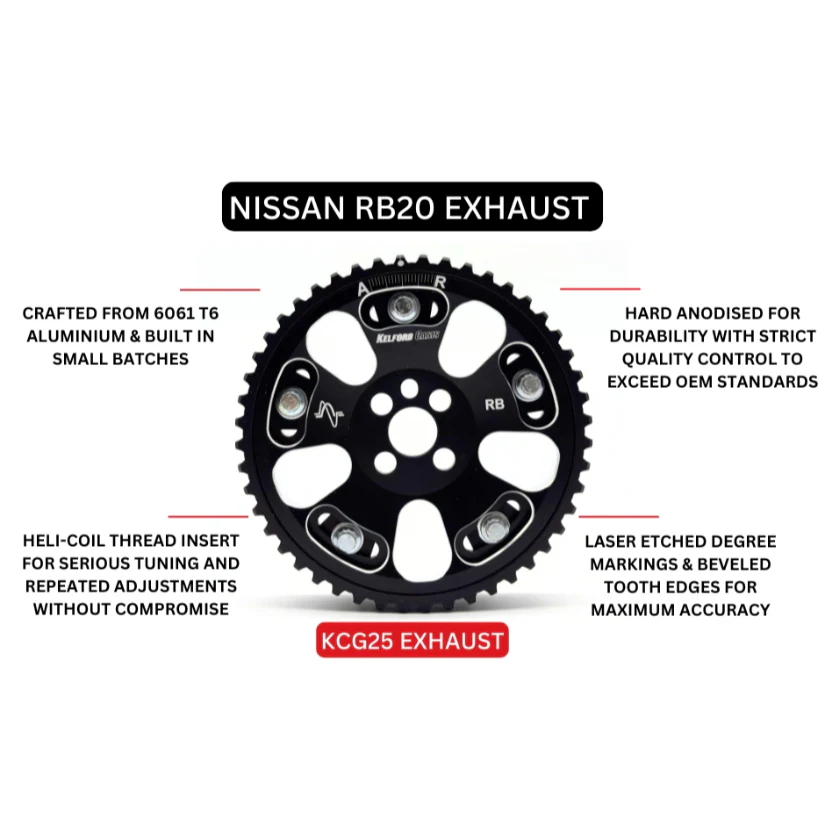 Kelford Cams Exhaust Vernier Pulley Nissan RB20 RB26 - Image 2