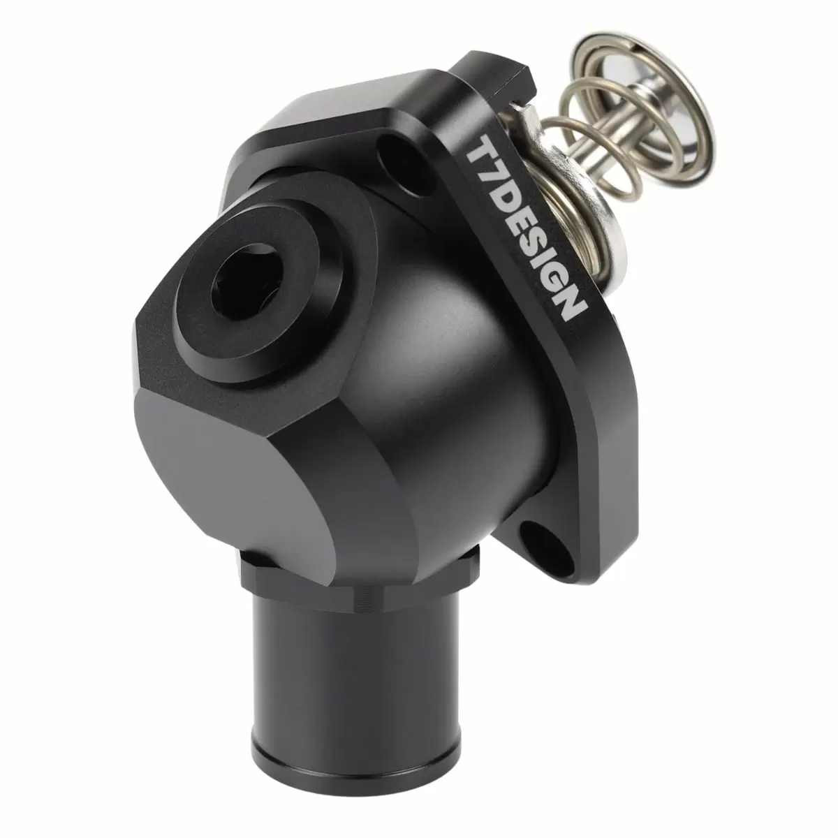 T7Design Honda K24 K20Z4 Swivel Neck Thermostat Housing (68c) - Black
