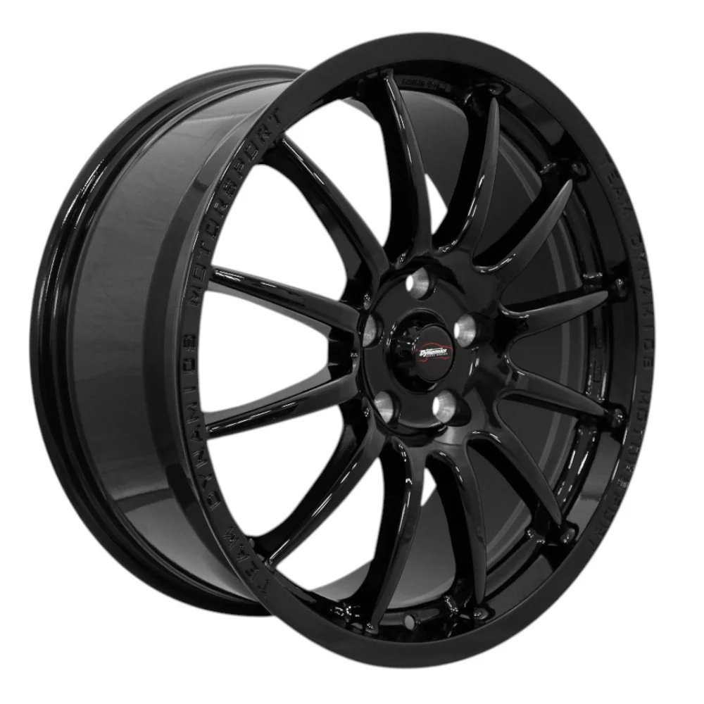 Team Dynamics Pro Race 1.2 Alloy Wheel 18x8 ET35 5x120 Gloss Black 72.6mm CB