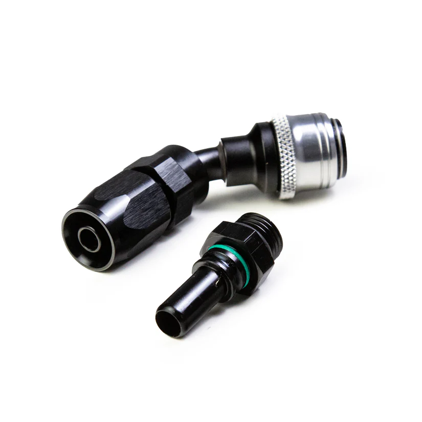 Tegiwa AN6-AN10 Standard and PTFE 0-90 Degree Quick Release Hose Fitting Set Female - ORB Male - Image 3