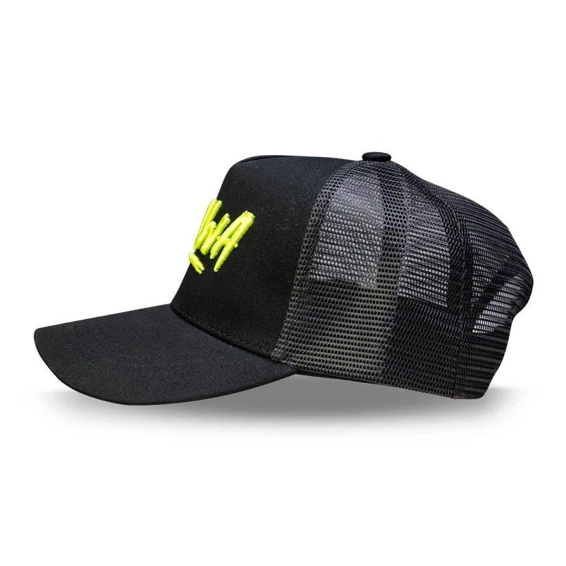 Tegiwa Trucker Script Logo Black Cap - Image 2