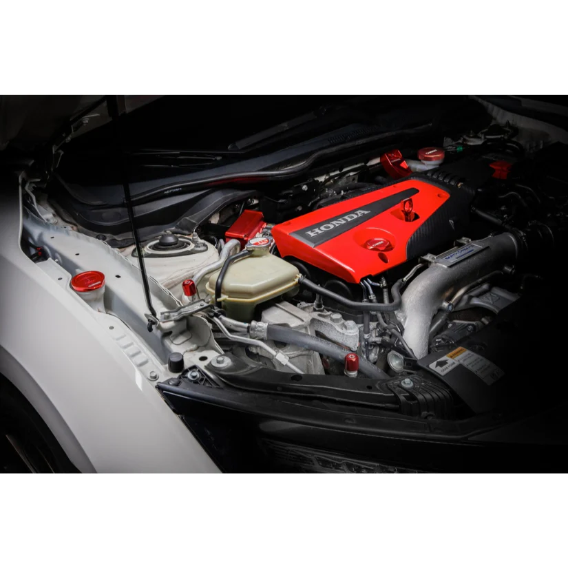Verus Anodized Engine Bay Cap Kit Honda Civic Type R FK8 - Image 7