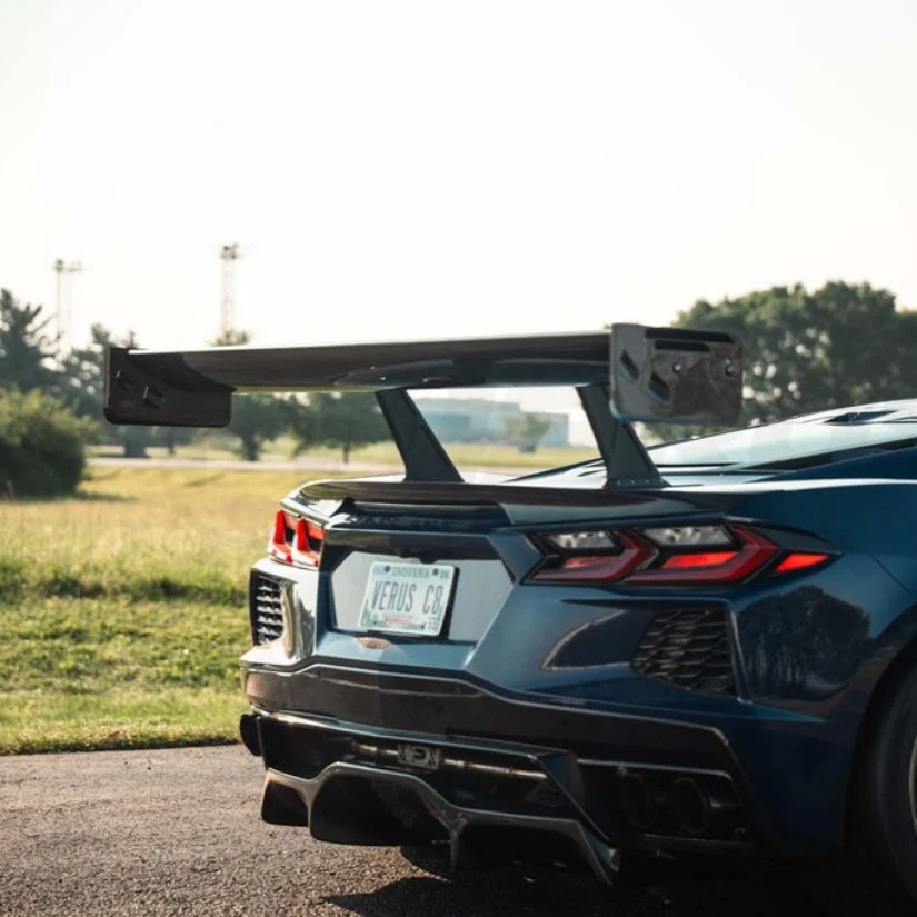 Verus V1X Swan Neck Rear Wing Kit Corvette Stingray C8 - Image 3