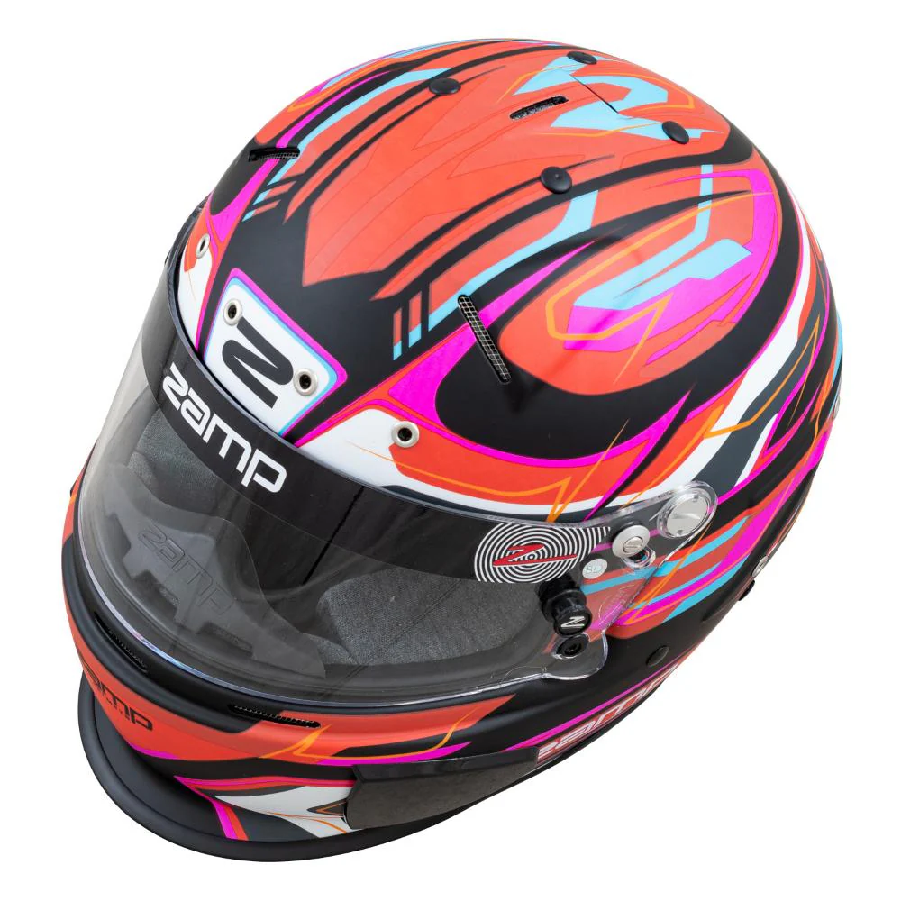 Zamp RZ 70E Switch Helmet FIA 8859-2015/Snell SA-2020 - Red / Black / Blue - Image 2