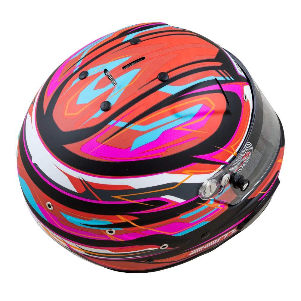 Zamp RZ 70E Switch Helmet FIA 8859-2015/Snell SA-2020 - Red / Black / Blue - Image 3