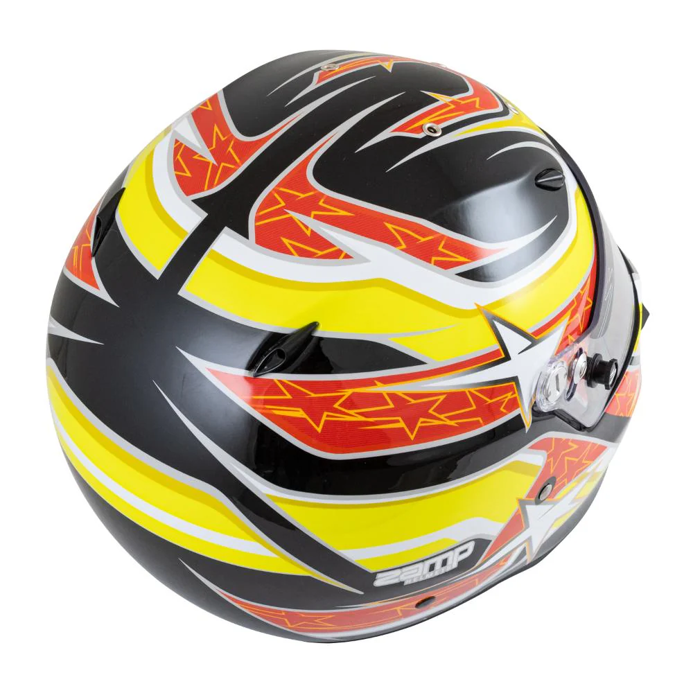Zamp ZR-72 Helmet FIA 8859-2015/Snell SA2020 - Black / Red / Orange - Image 3